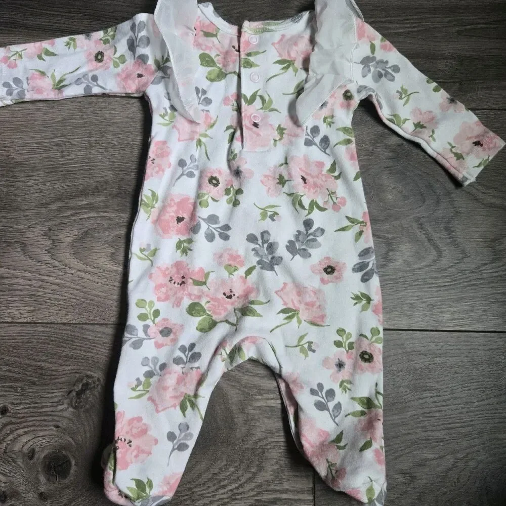 Lot Baby Essentials Modern Moments Gerber Newborn NB Sleeper Footie Romper Boho